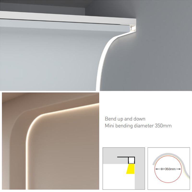 Arched Tile Niche LED Light Profile Trim - 10mm Light Line Arched Tile Niche LED Light Profile Trim - 10mm Light Line